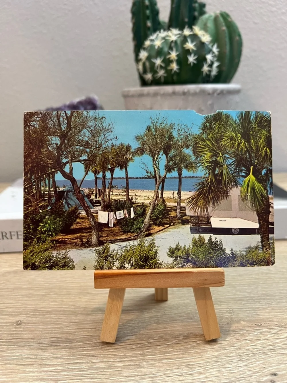 Vintage Fort De Soto Park Florida Campers Area Posted 1974 Beach Postcard